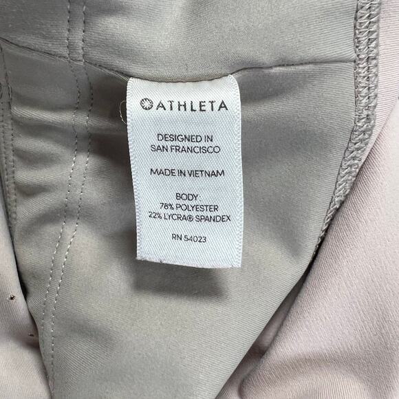 Athleta ContenderĀ Aero 7/8 Tight SIZE M Pebble Gray Zip Pocket Leggings - Picture 11 of 11